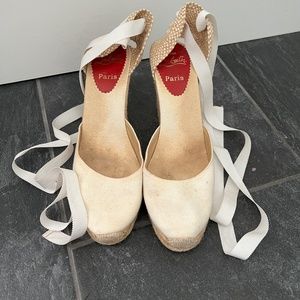 Christian Louboutin Espadrille Wedge, size 10/10.5 (40/41)
